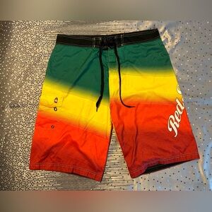 Red Stripe Board Shorts 38